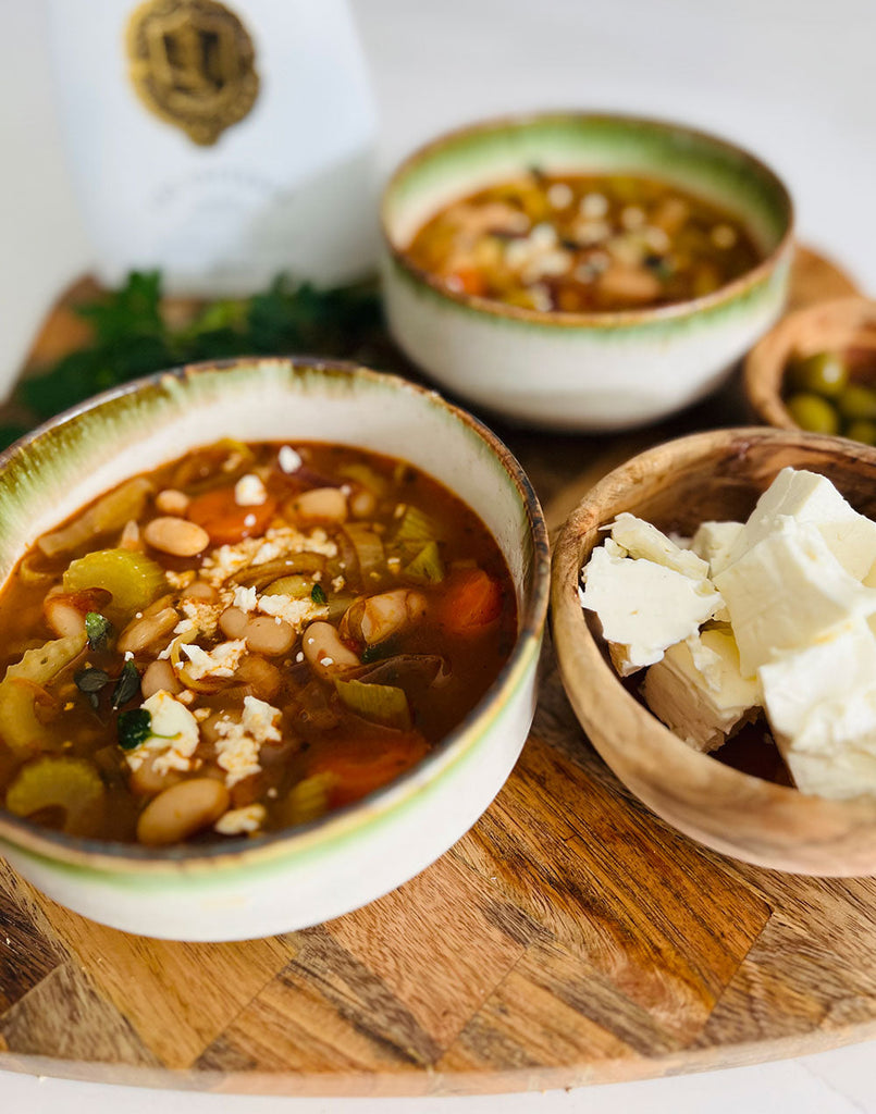 Traditional Greek Fasolada (White Bean Soup)